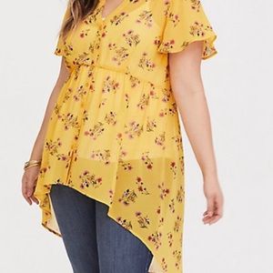 Torrid Floral babydoll hi-lo Tunic